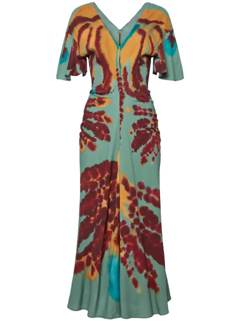 Altuzarra Pelopenese tie-dye midi dress Blue F2233006BYP036284463STORMCLOUDRORSCHACH