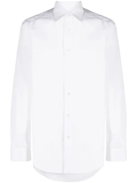 Paul Smith Signature Stripe-cuff cotton shirt White M1R800P2L00050