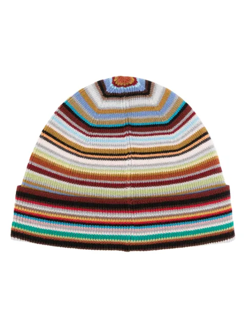 Paul Smith patterned intarsia-knit virgin-wool beanie Red M1A383PTL541