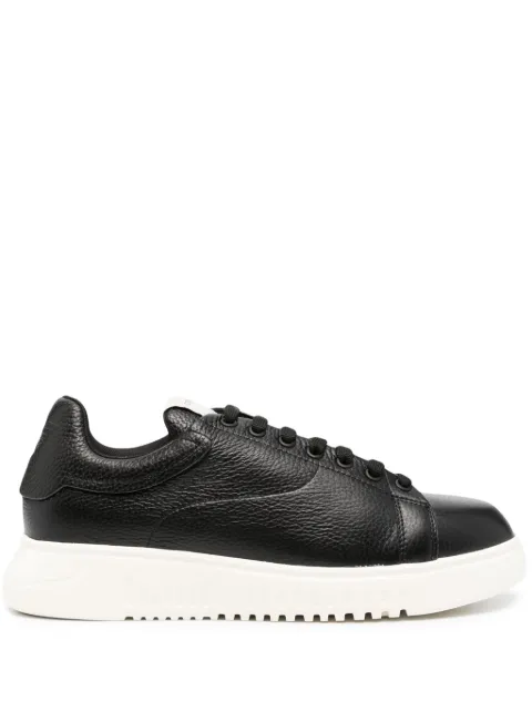 Emporio Armani Tumbled leather sneakers Black X4X264XF768