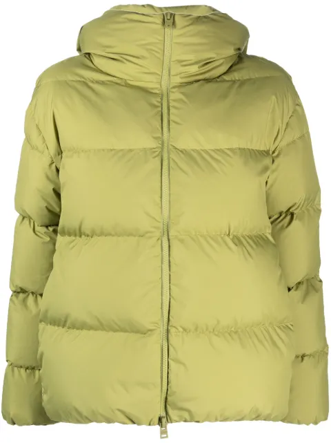Herno zip-up hooded down jacket Green PI00020DGM0112471