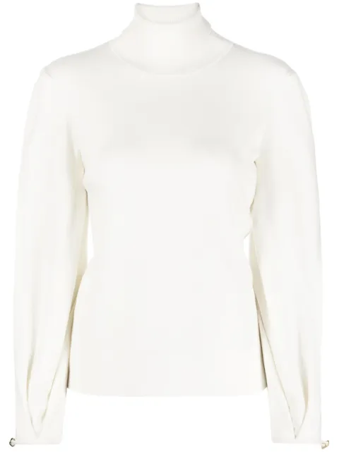 Chloé high-neck fine-knit jumper Neutrals CHC23WMP24660107