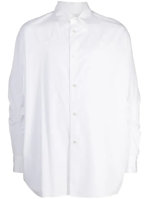 Fumito Ganryu long-sleeve cotton shirt White FU10SH03