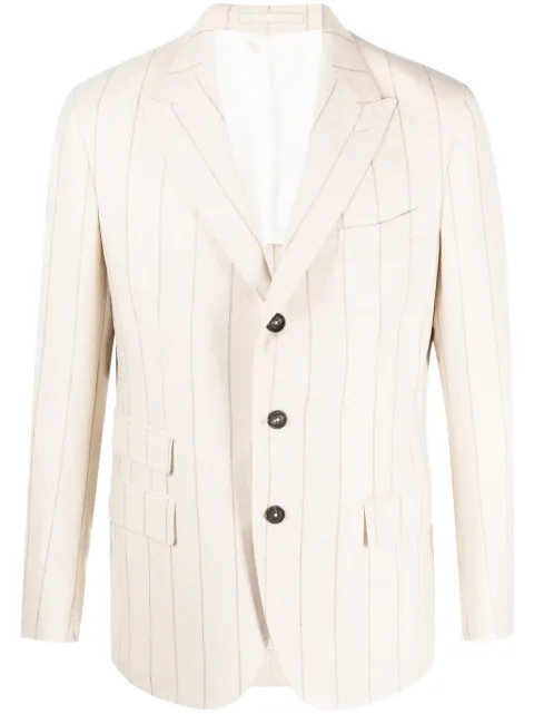 Eleventy pinstriped single-breasted blazer Neutrals H75GIAC15BTCRNTES0H006