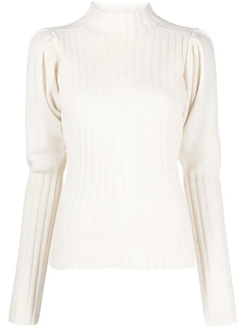 Chloé ribbed-knit cashmere jumper Neutrals CHC23WMP10500109