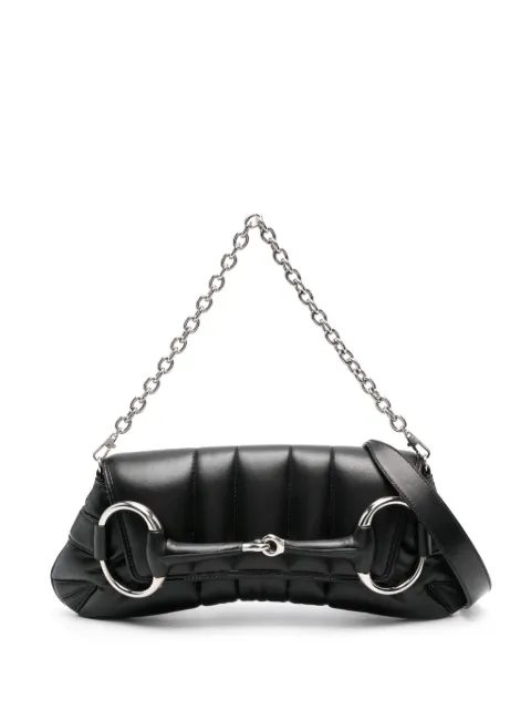 Gucci medium Horsebit Chain shoulder bag Black 764255AACU1