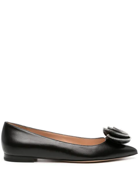 Gianvito Rossi Karina 05 leather ballerina shoes Black G2222505CUONAP
