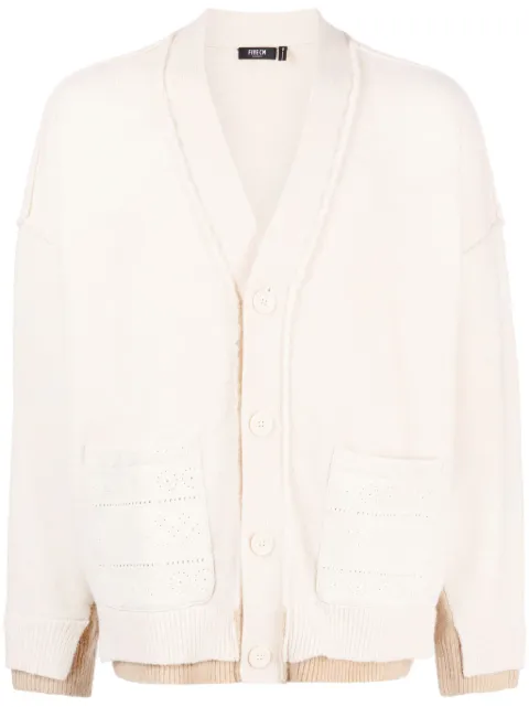 FIVE CM embroidered-detail knitted cardigan White V4501F3