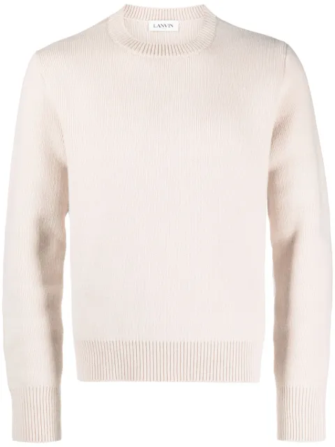 Lanvin crew-neck wool-cashmere jumper Neutrals RMPO0011K400A23