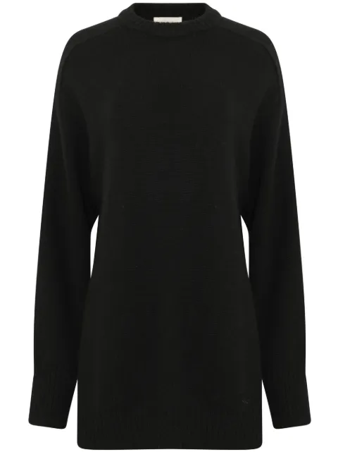 LouLou de Saison crew-neck wool-blend jumper Black SAFI