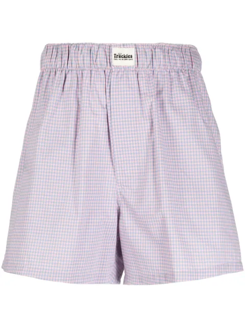 Natasha Zinko gingham-check pattern shorts Blue SS24D1NZ3070930