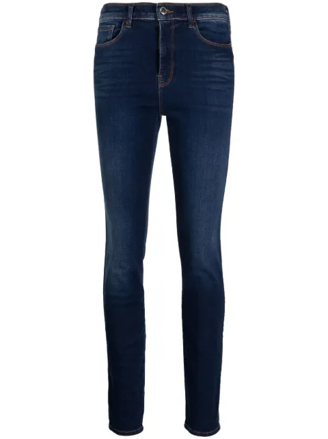 Emporio Armani logo-embroidered skinny jeans Blue 6R2J202DAXZ