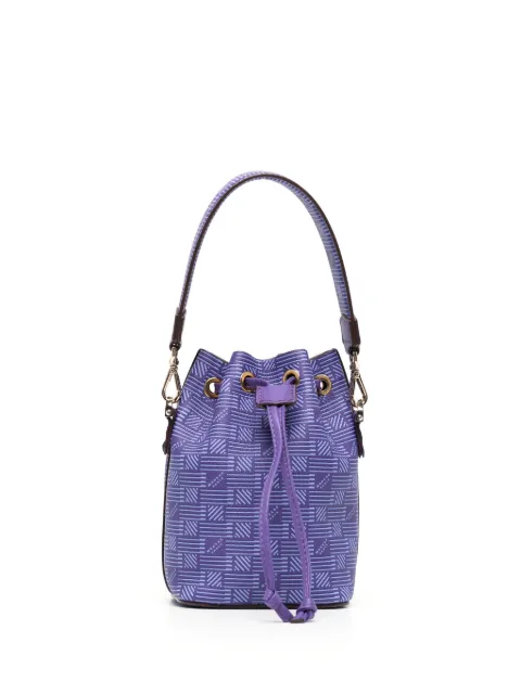 Moreau monogram-print bucket bag Purple LAPONPMPRCALF