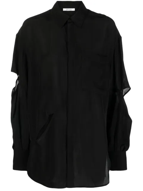 Gauchère ripped-detail shirt Black M22306190374