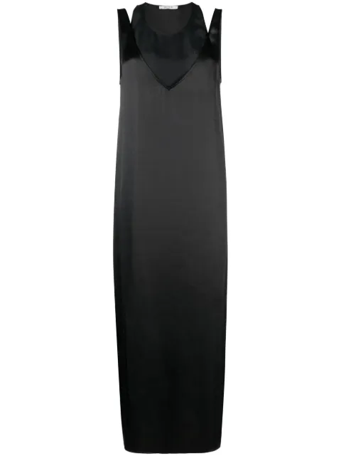 Gauchère layered silk midi dress Black M223084900771000