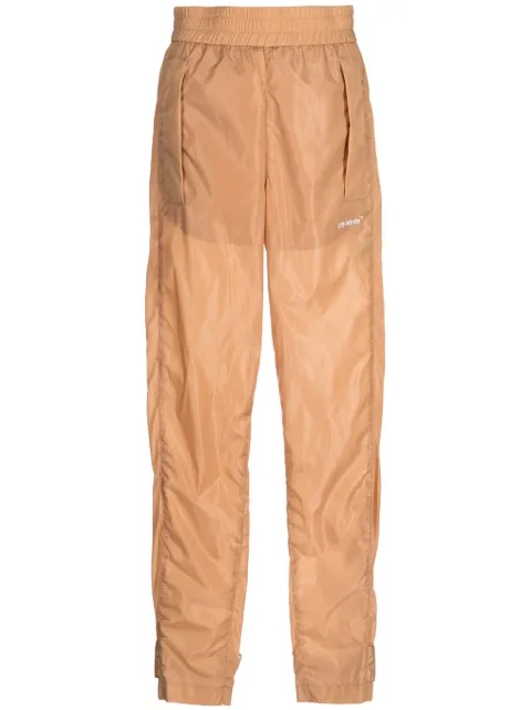 Off-White logo-print track pants Brown OWCA148F22FAB0016001