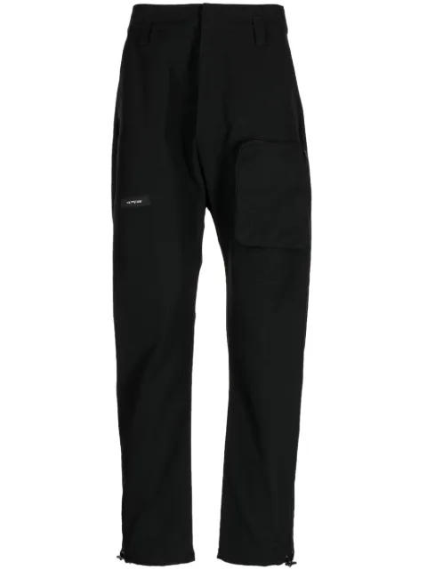 ISO.POETISM zip-pocket cotton trousers Black P15KORYAKSF032