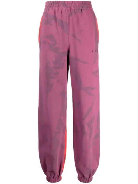 Off-White abstract-print track pants Purple OMCH029R21FLE0033410