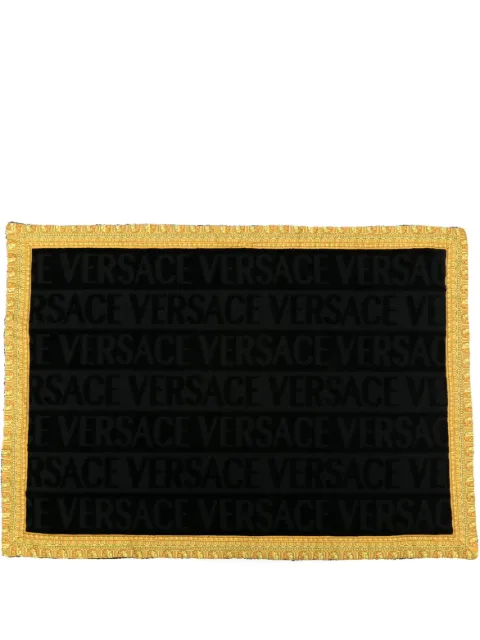 Versace logo-jacquard cotton bathmat (58cm x 80cm) Black ZBRU60801ZCOSP052