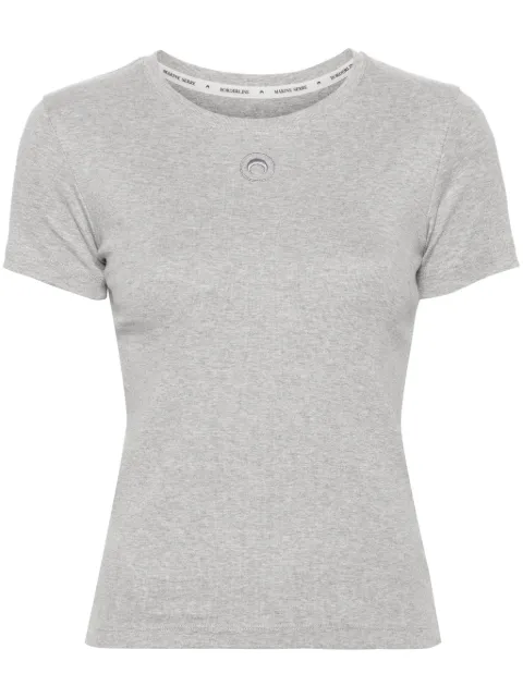 Marine Serre Crescent Moon organic-cotton T-shirt Grey WTT012ACJER0008GR50