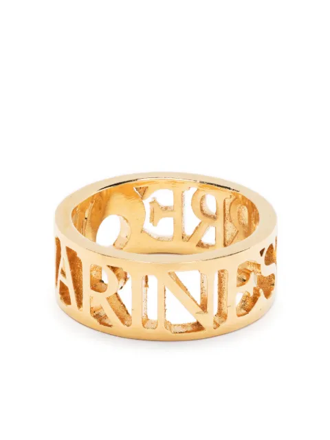 Marine Serre logo cut-out polished ring Gold UJW052CJEW0002MT50