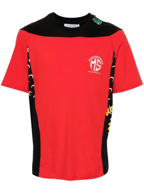 Marine Serre Regenerated panelled T-shirt Red MTT080UJER0003RD10