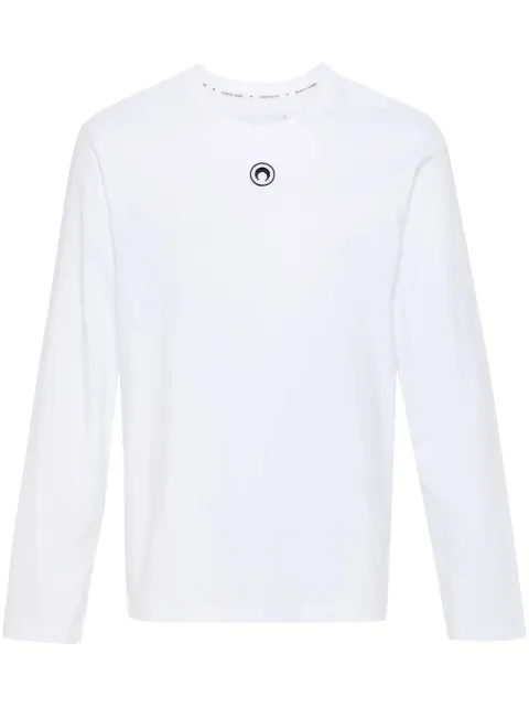 Marine Serre Crescent Moon long-sleeve T-shirt White MTT076WH10