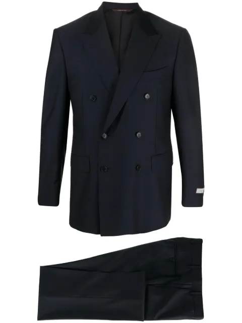Canali double-breasted wool suit Blue 1148719BF00084