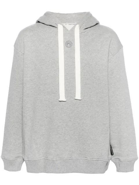 Marine Serre calendars-print organic cotton hoodie Grey UST015CJER0013GR50