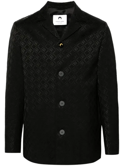 Marine Serre Moon Diamant-jacquard blazer Black MJA045CWOV0024BK99