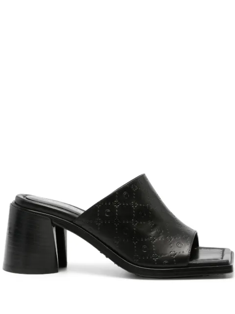 Marine Serre leather sandals Black WFW025CLEA0028BK99