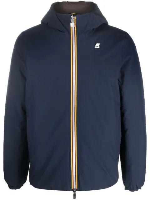 K-Way R&D reversible logo-appliqué down jacket Blue K4121NW