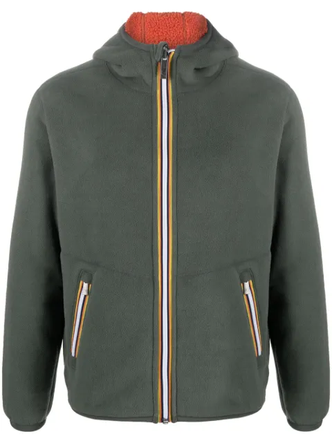 K-Way R&D reversible zip-up fleece jacket Green K71237W