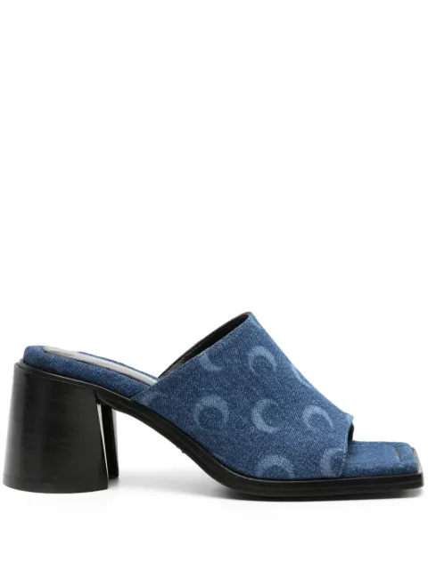 Marine Serre denim sandals Blue WFW025DDEN0001BLT50