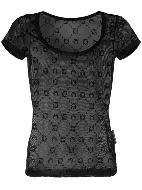 Marine Serre Monogram T-shirt Black WTO389CJER0005BK99