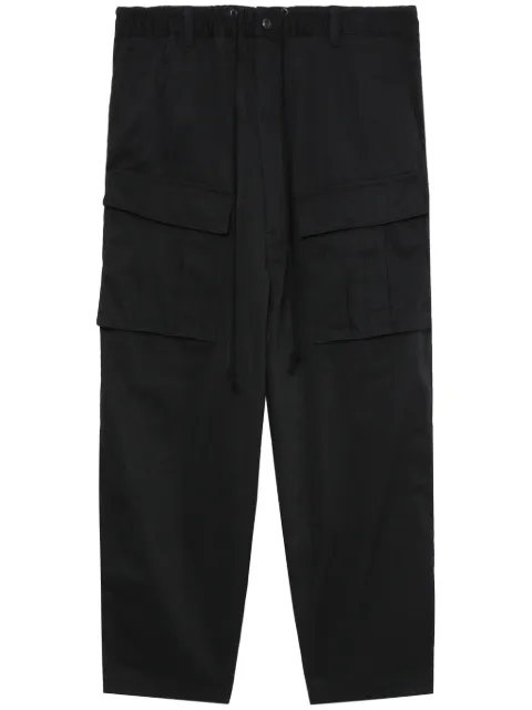 Junya Watanabe MAN drop-crotch cropped cargo trousers Black WLP029