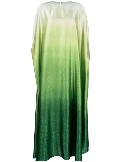 Bambah gradient-effect kaftan dress Green BMRM2410