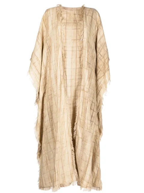 Bambah linen two-piece kaftan dress Brown BMRM2428