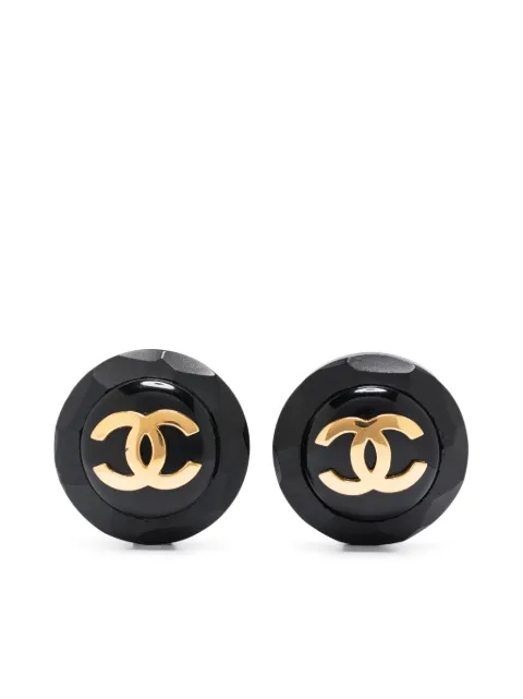 CHANEL Pre-Owned 1984/1990 CC clip-on earrings Gold CHA1350ZZ