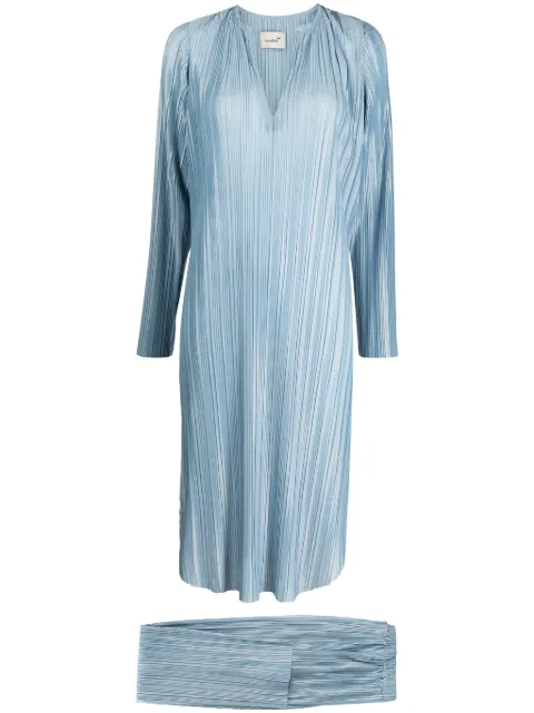 Bambah plissé trousers set Blue BMRM2430