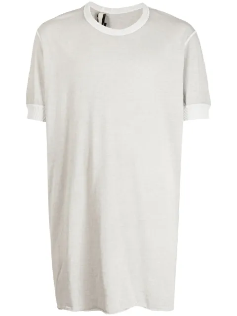 Boris Bidjan Saberi crew-neck cotton T-shirt Grey TSCLSIC1RBRFF035GRY