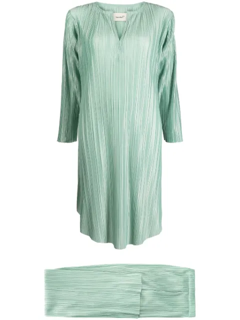 Bambah plissé trousers set Green BMRM2429