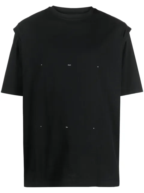 HELIOT EMIL Outline Logo cotton T-shirt Black M09089BLK01
