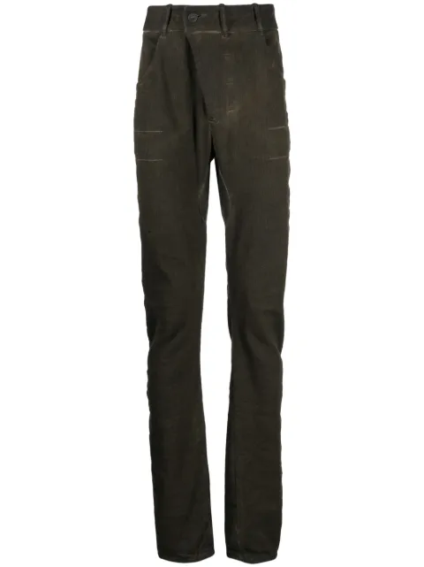 Boris Bidjan Saberi drop-crotch jeans Green P13TFFET10005