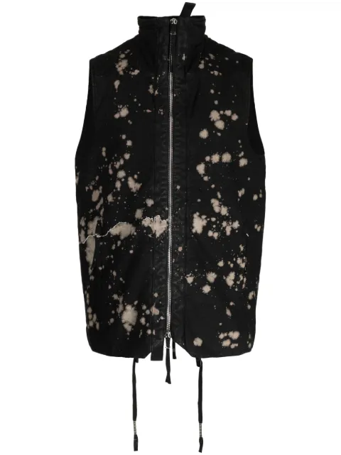 Boris Bidjan Saberi high-neck camouflage-pattern gilet Black PVEST52F1502FWCAMO