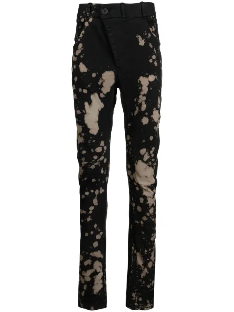 Boris Bidjan Saberi paint splatter-detail skinny jeans Black P13TFF1939RAT