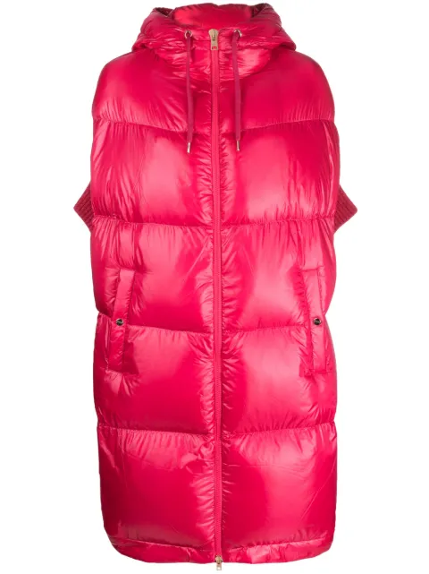 Herno hooded sleeveless down coat Pink PI001733D12017