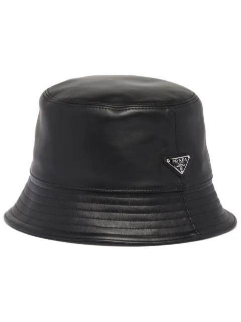 Prada leather bucket hat Black 2HC1372ATN