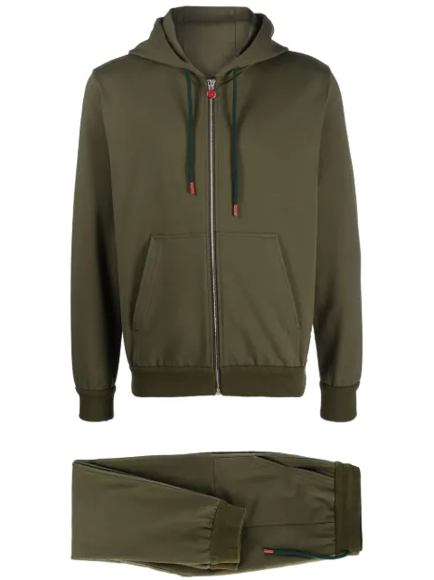 Kiton hooded tracksuit set Green UMK031604001