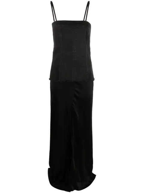 Blumarine layered sleeveless maxi dress Black A322A398A